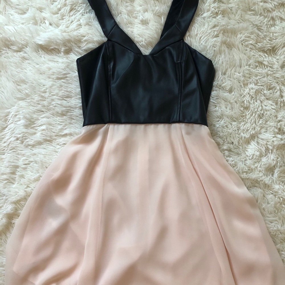 BCBG Generation Black and Pink Cocktail Dress